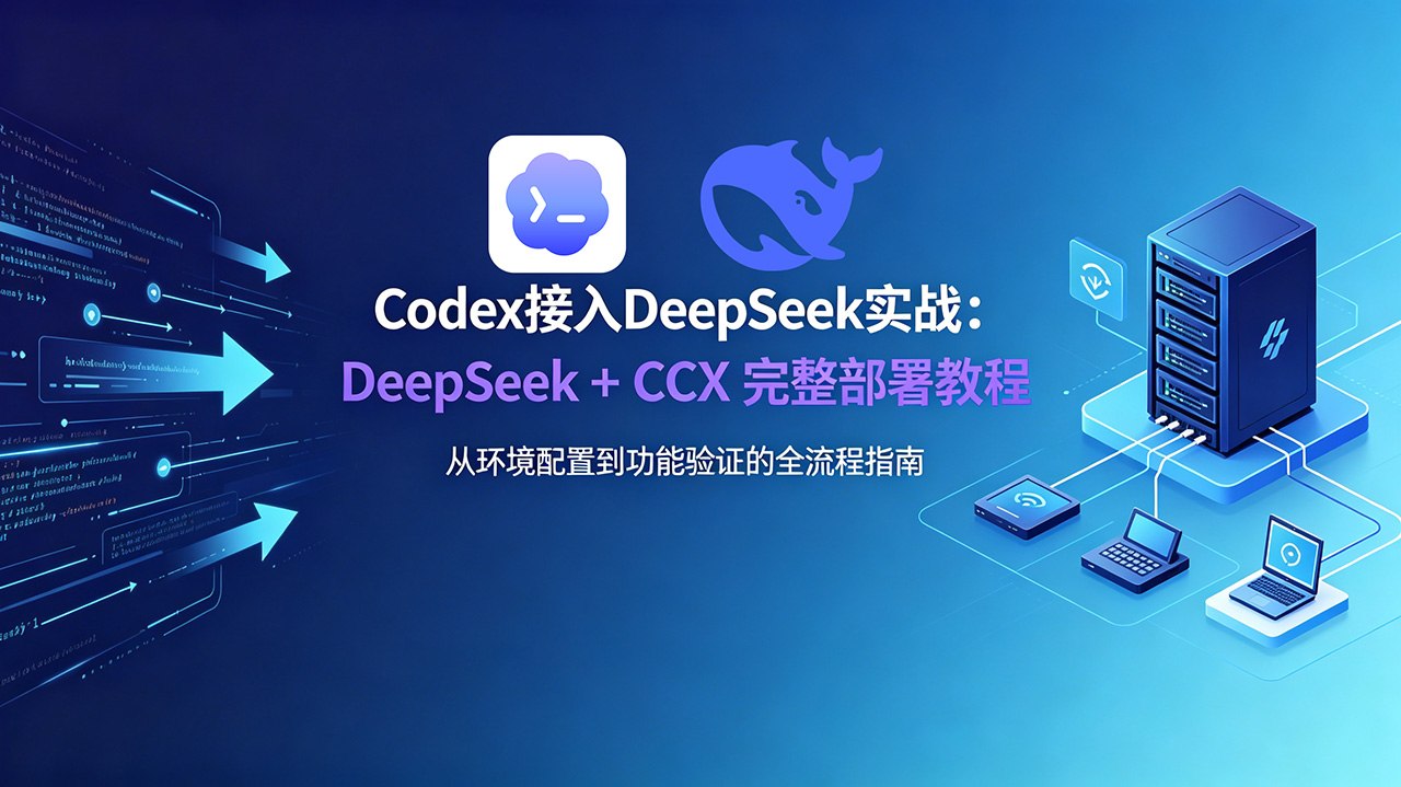 Codex接入DeepSeek实战:DeepSeek + CCX 完整部署教程